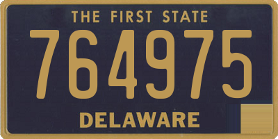 DE license plate 764975