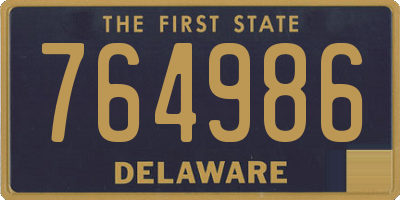 DE license plate 764986