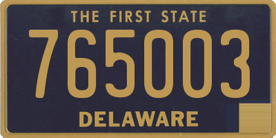 DE license plate 765003