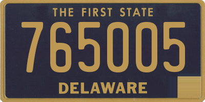 DE license plate 765005