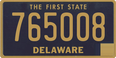 DE license plate 765008