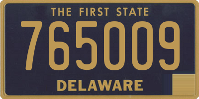 DE license plate 765009
