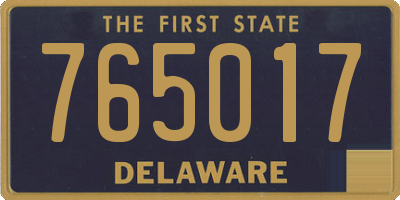 DE license plate 765017