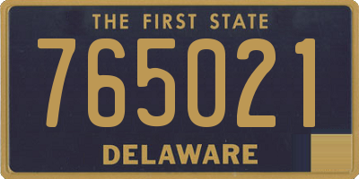 DE license plate 765021