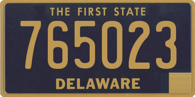 DE license plate 765023