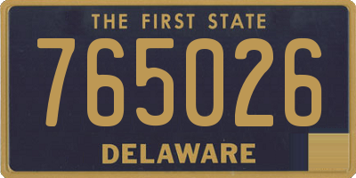 DE license plate 765026