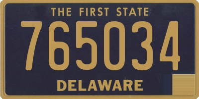 DE license plate 765034
