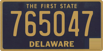 DE license plate 765047