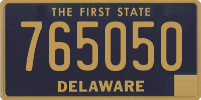 DE license plate 765050
