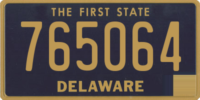 DE license plate 765064