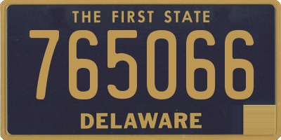 DE license plate 765066