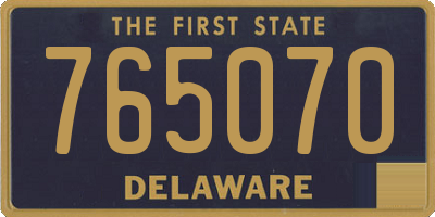 DE license plate 765070