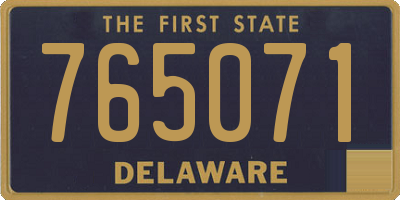 DE license plate 765071