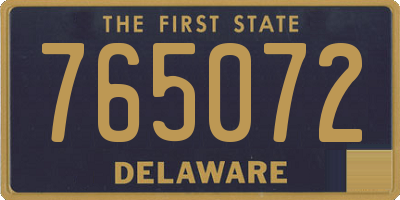 DE license plate 765072