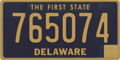 DE license plate 765074