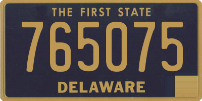 DE license plate 765075