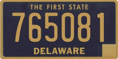 DE license plate 765081