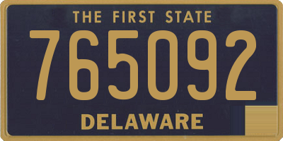 DE license plate 765092