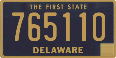 DE license plate 765110