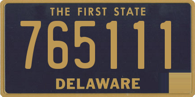 DE license plate 765111
