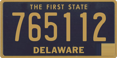 DE license plate 765112
