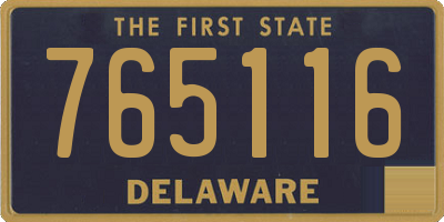 DE license plate 765116