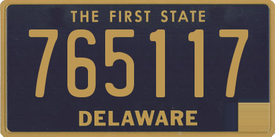DE license plate 765117