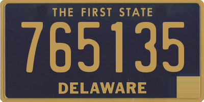DE license plate 765135