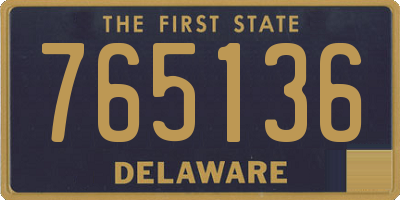 DE license plate 765136