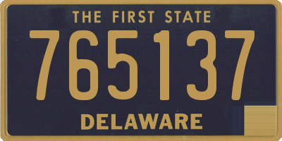 DE license plate 765137