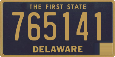 DE license plate 765141