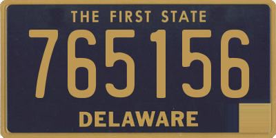 DE license plate 765156