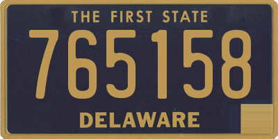 DE license plate 765158