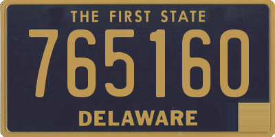DE license plate 765160