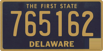 DE license plate 765162