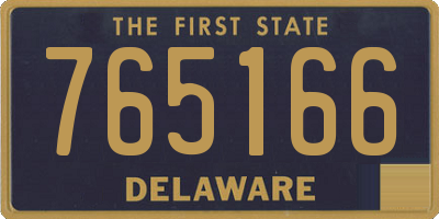 DE license plate 765166