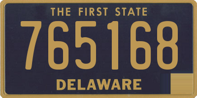 DE license plate 765168