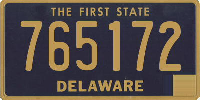 DE license plate 765172