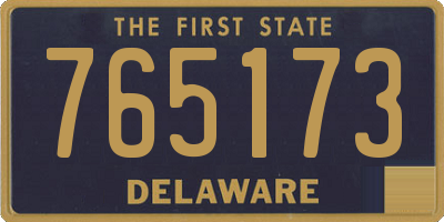 DE license plate 765173