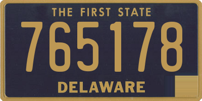 DE license plate 765178