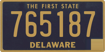 DE license plate 765187