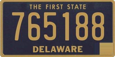 DE license plate 765188
