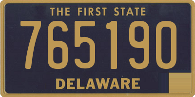 DE license plate 765190