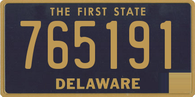 DE license plate 765191