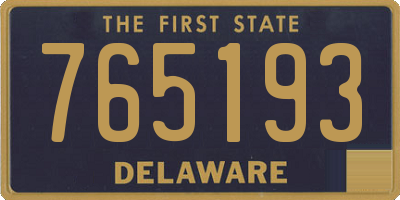 DE license plate 765193
