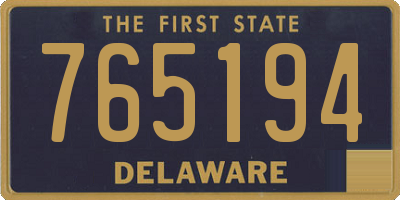 DE license plate 765194