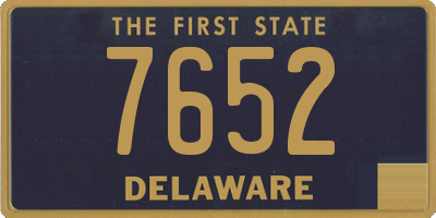 DE license plate 7652