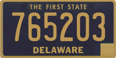 DE license plate 765203