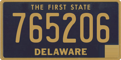 DE license plate 765206