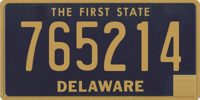 DE license plate 765214